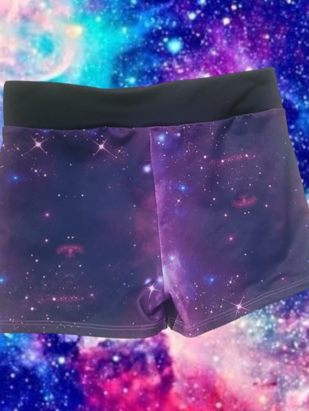 More Than Magic Girl's Athetic Purple Galaxy Shorts